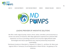 Tablet Screenshot of mdpumps.com
